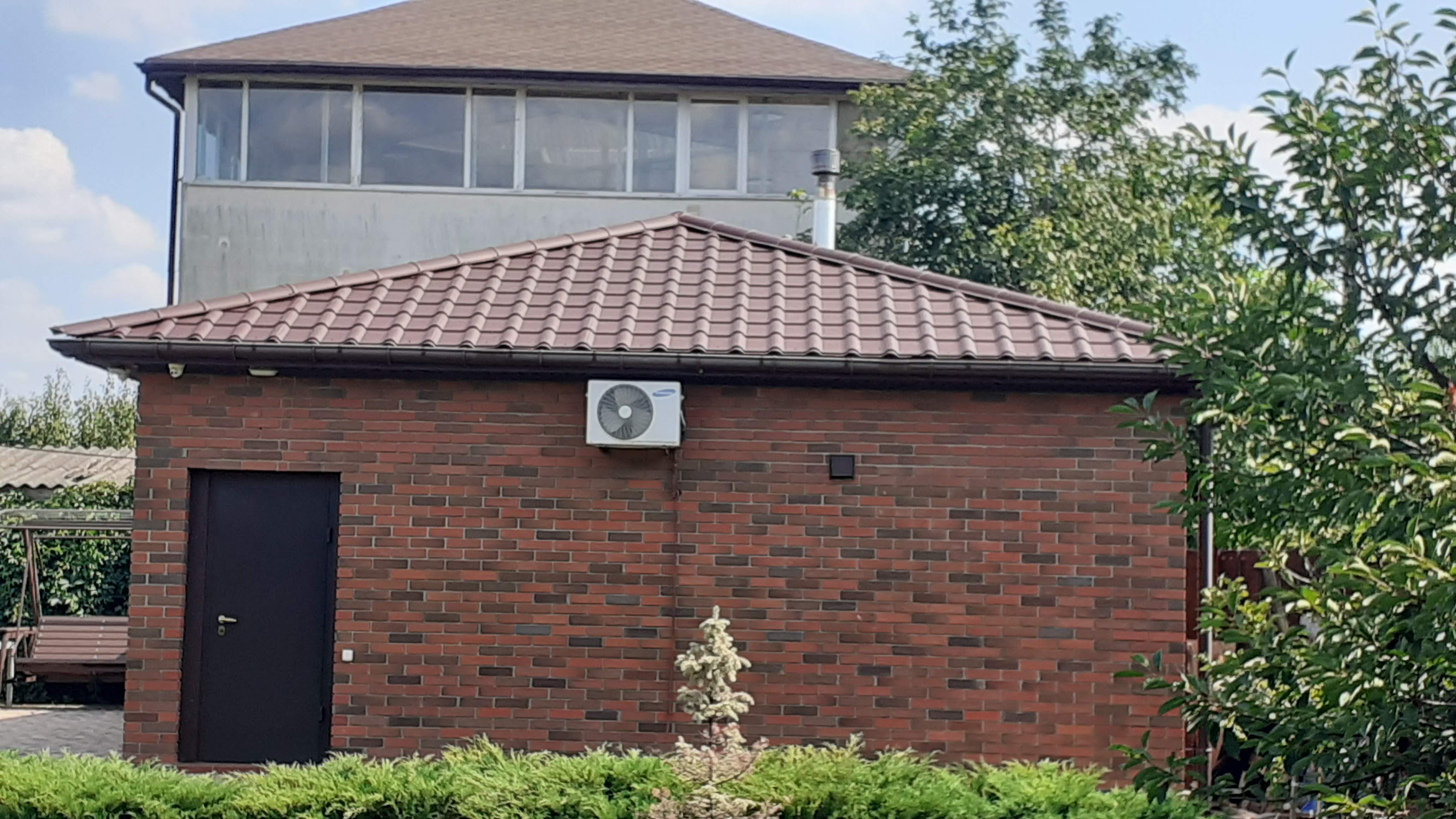 Крыша гаража металлочерепица